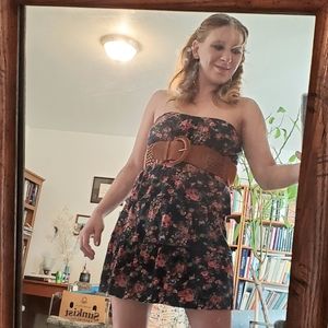 A Rue21 strapless Dark blue long shirt/short dress